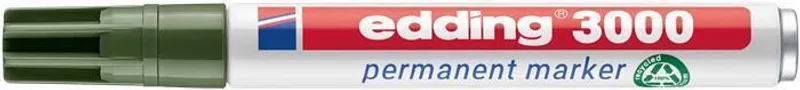 Główne zdjęcie produktu Permanentní popisovač "3000", olivově zelená, 1,5-3 mm, kuželový hrot, EDDING 7580228008