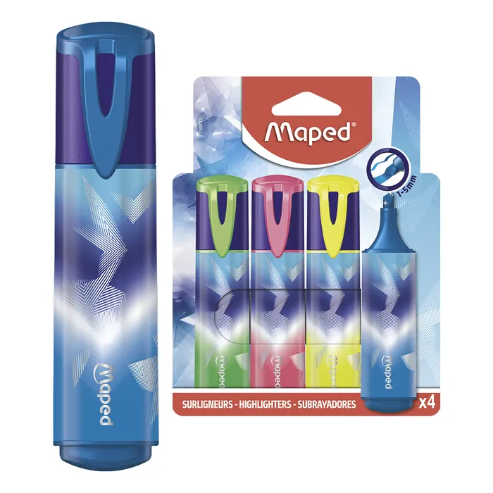 Główne zdjęcie produktu Zvýrazňovač Maped Arctic - 4 barvy