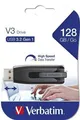 Pendrive "V3", czarno-szary, 128GB, USB 3.0, 80/25 MB/s, VERBATIM