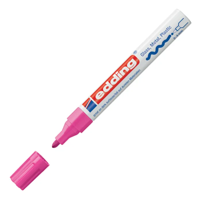 Główne zdjęcie produktu Lakový popisovač "750", růžová, 2-4mm, EDDING