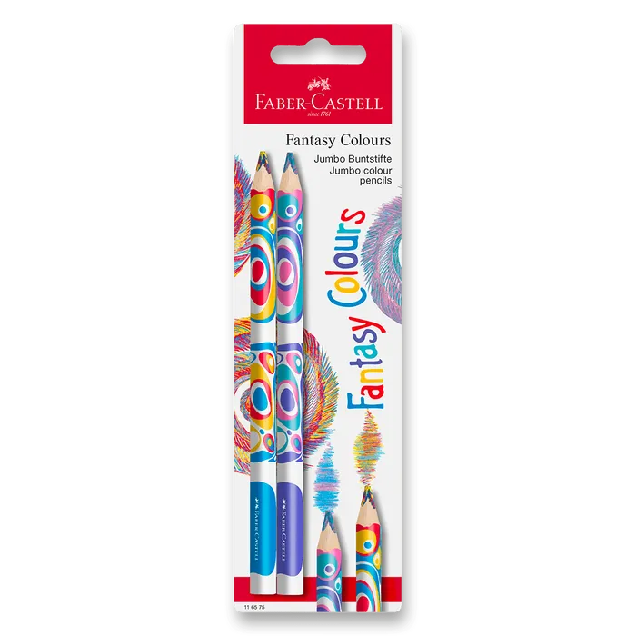 Główne zdjęcie produktu Tříbarevná pastelka Faber-Castell Fantasy Jumbo [2 ks]