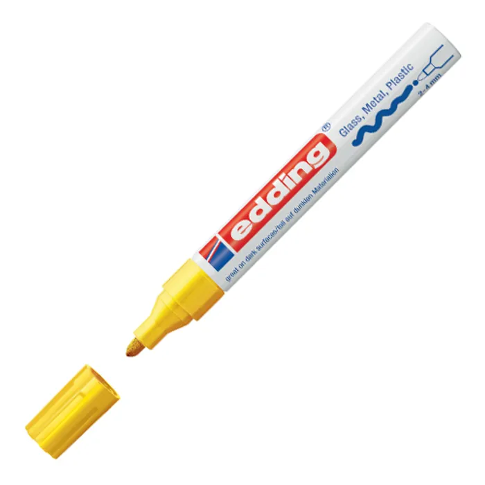 Główne zdjęcie produktu Lakový popisovač "750", žlutá, 2-4mm, EDDING