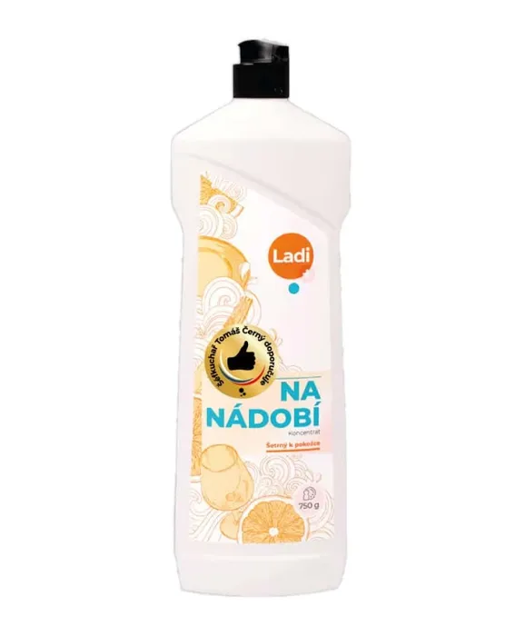 Główne zdjęcie produktu Ladi Plus Na nádobí pomeranč 750 g – koncentrovaný prostředek na ruční mytí