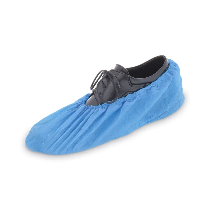 Główne zdjęcie produktu Jednorázové návleky na obuv modré 40 x 14 cm (CPE) [100 ks]