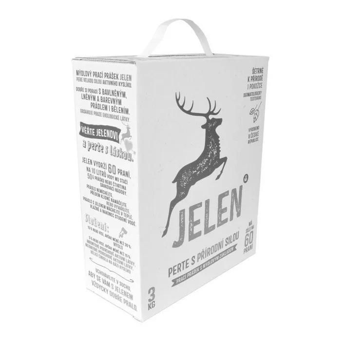 Główne zdjęcie produktu Jelen Mýdlový prací prášek krabice 60 dávek 3 kg