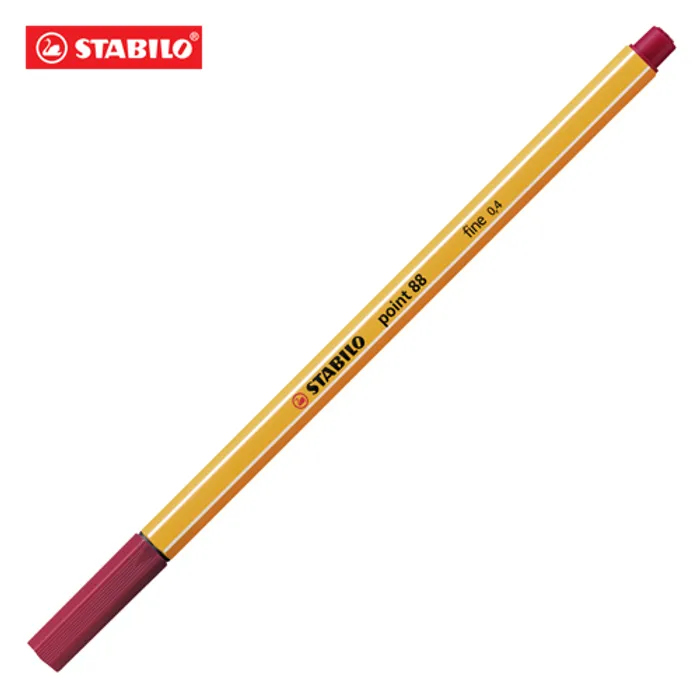 Główne zdjęcie produktu Jemný liner STABILO point 88 tmavě červená 88/50