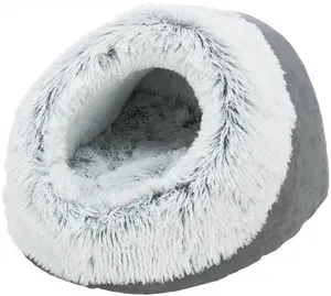 HARVEY Cave 35 × 26 × 41 cm, plusz z długim włosiem, szary