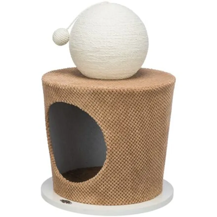 Główne zdjęcie produktu Jeskyně se škrabacím míčem, o 36 × 50 cm, plyš/sisal, taupe