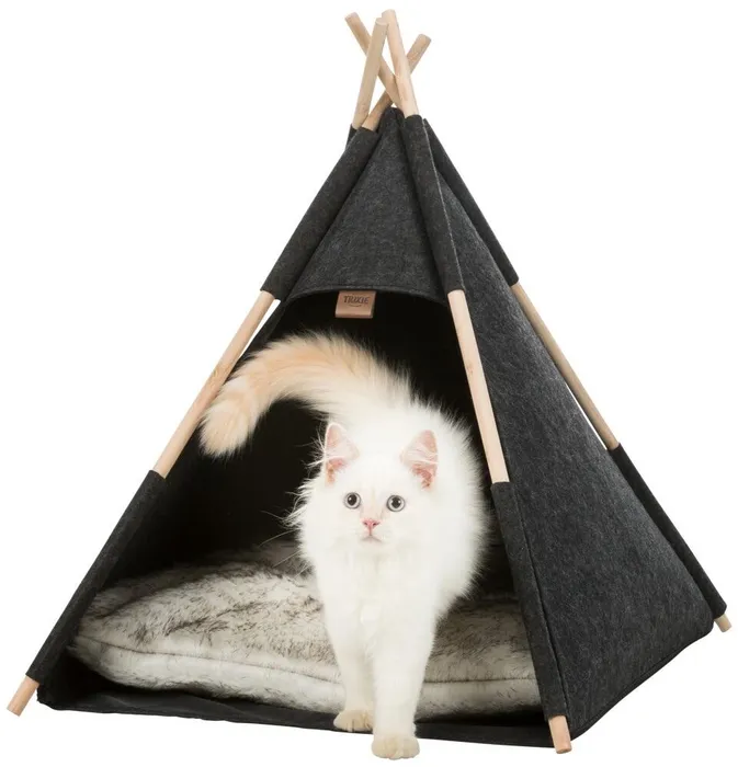 Główne zdjęcie produktu Jeskyňka TIPI, 55 x 65 x 55 cm, plsť, antracit