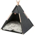 Jaskinia Tipi, 55 x 65 x 55 cm, filc, antracyt