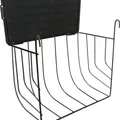 Następne zdjęcie produktu Żłób na siano z pokrywką, do zawieszenia, 25 × 18 × 12 cm, metal lakierowany, czarny
