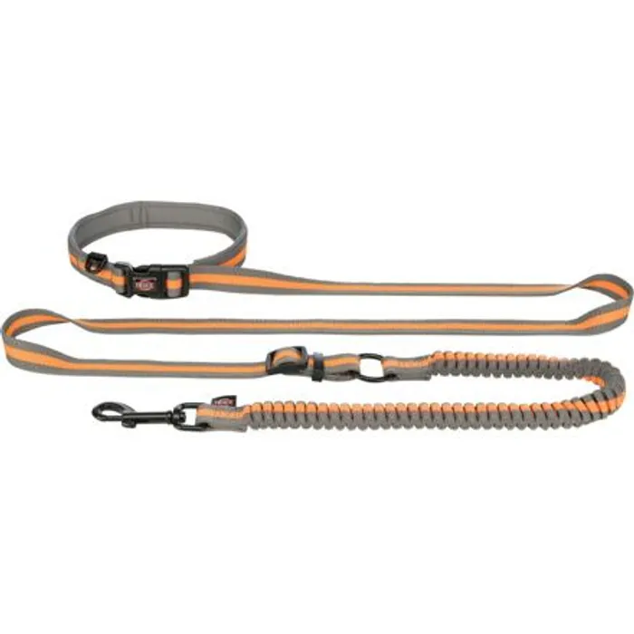 Główne zdjęcie produktu Jogging vodítko 1,33-1,80 m/20 mm grafit/papaya