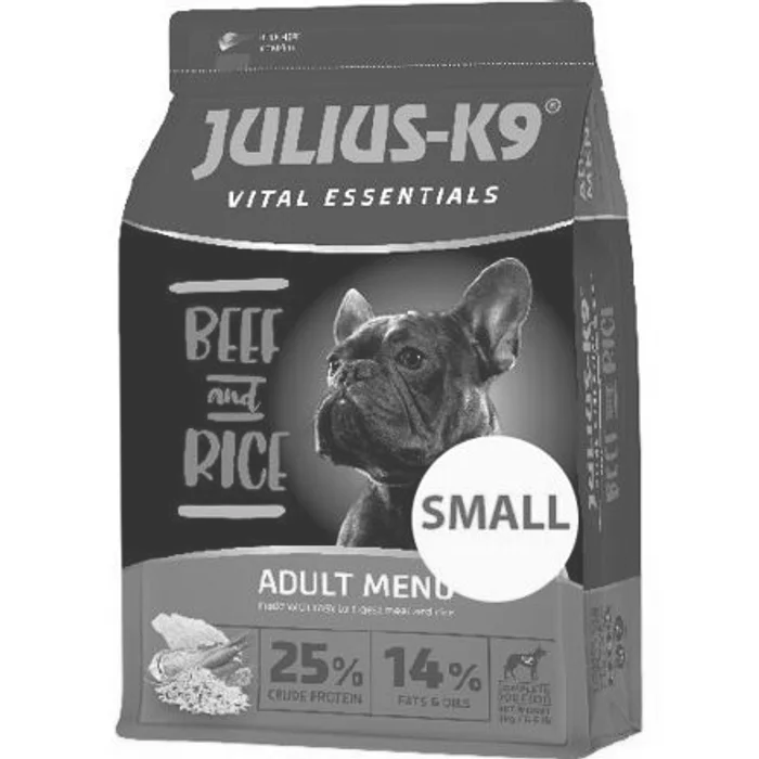 Główne zdjęcie produktu JULIUS K-9 HighPremium 3kg ADULT SMALL Vital Essentials BEEF&Rice