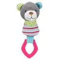 Miś JUNIOR z plastikowym kółkiem, dźwięk, 23 cm