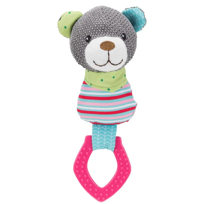 Główne zdjęcie produktu JUNIOR plyšový medvídek s plastovým kroužkem, zvukový, 23 cm