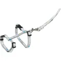 Następne zdjęcie produktu Szelki JUNIOR ze smyczą dla szczeniąt, jasnoszare M-L: 27-45 cm/10 mm, 2,00 m