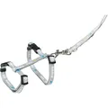 Następne zdjęcie produktu Szelki JUNIOR ze smyczą dla szczeniąt, jasnoszare M-L: 27-45 cm/10 mm, 2,00 m