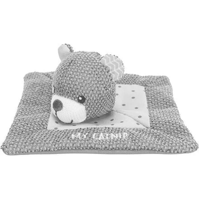 Główne zdjęcie produktu JUNIOR snuggler - plyšový mazlíček, čtverec s medvědí hlavou 13 x 13 cm
