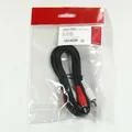 Audio Kabel 2x CINCH M - 2x CINCH M, CINCH, 1.5m, czarna, Logo