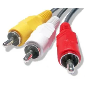 Kabel Cinch 3x M- Cinch 3x M, 2m, czarny