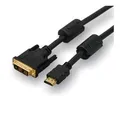 Video Kabel DVI (18+1) M - HDMI M, 2m, pozłacane złącza, czarna, Logo, blistr