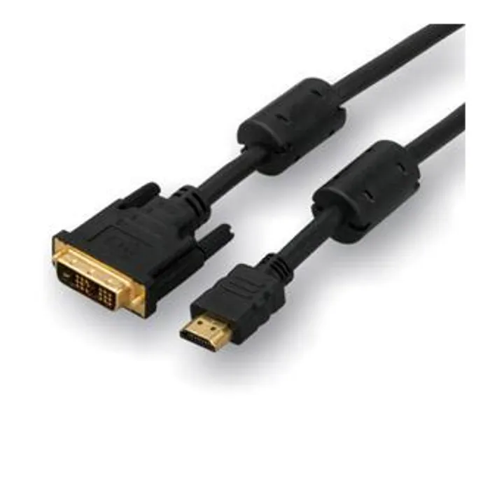 Główne zdjęcie produktu Kabel DVI (18+1) M- HDMI M, 2m, zlacené konektory, černá, Logo, blistr
