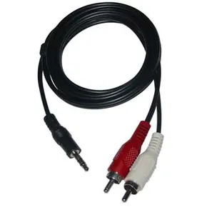 Kabel Jack (3,5 mm) M-Cinch 2x M, 5m, czarny