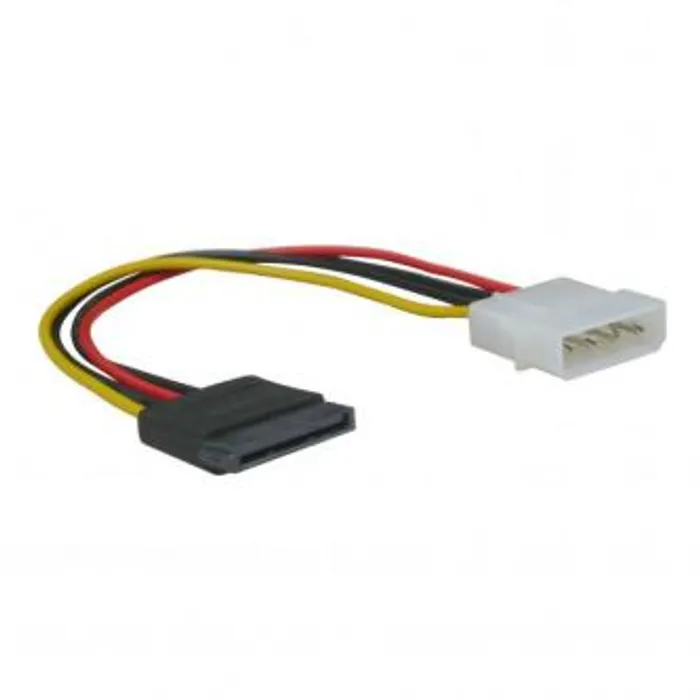 Główne zdjęcie produktu Kabel k hardisku napájecí, DC SATA M- DC 5,25" M, 0.2m, color, Logo, blistr