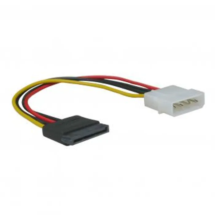 Główne zdjęcie produktu Kabel k hardisku napájecí, DC SATA M- DC 5,25" M, 0.2m, color