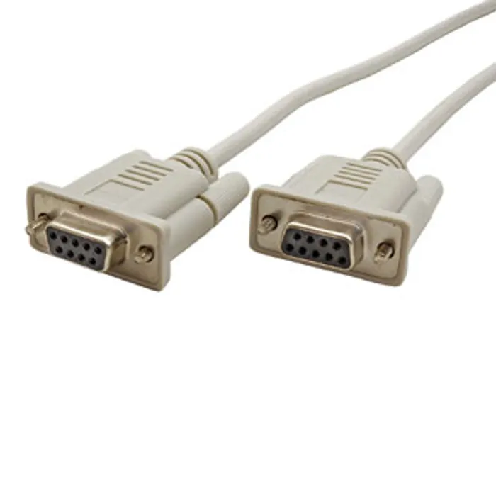 Główne zdjęcie produktu Kabel laplink sériový, 9 pin F- 9 pin F, 2m, AT cross, bílý