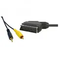 Kabel Scart M-Cinch + Jack (3,5mm) M, 5m, czarny