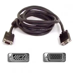 Kabel SVGA (15) M-SVGA (15) F, SVGA, 2m, ekranowany, czarny