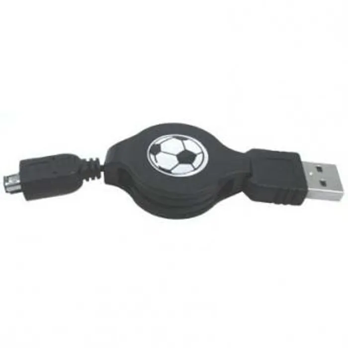 Główne zdjęcie produktu Kabel USB (1.1), USB A M- 4 pin M, 0.7m, černý, Logo, HIROSE