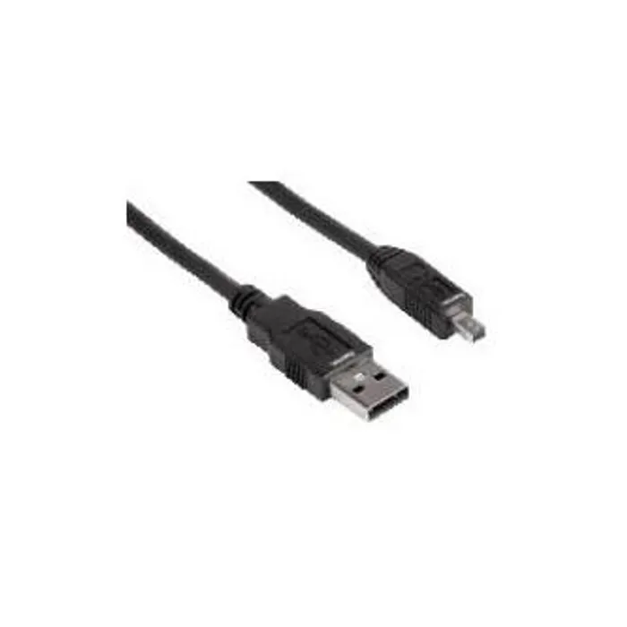 Główne zdjęcie produktu Kabel USB (2.0), USB A M- 8 pin M, 1.8m, černý, Logo, blistr, PANASONIC