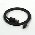 USB kabel (2.0), USB A M reversible - microUSB M reversible, 0.3m, płaski, czarny, dwustronny