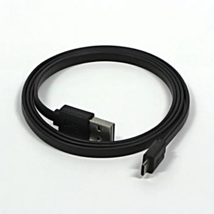 Główne zdjęcie produktu Kabel USB (2.0), USB A M reversible- USB micro M reversible, 0.3m, plochý, černý, oboust