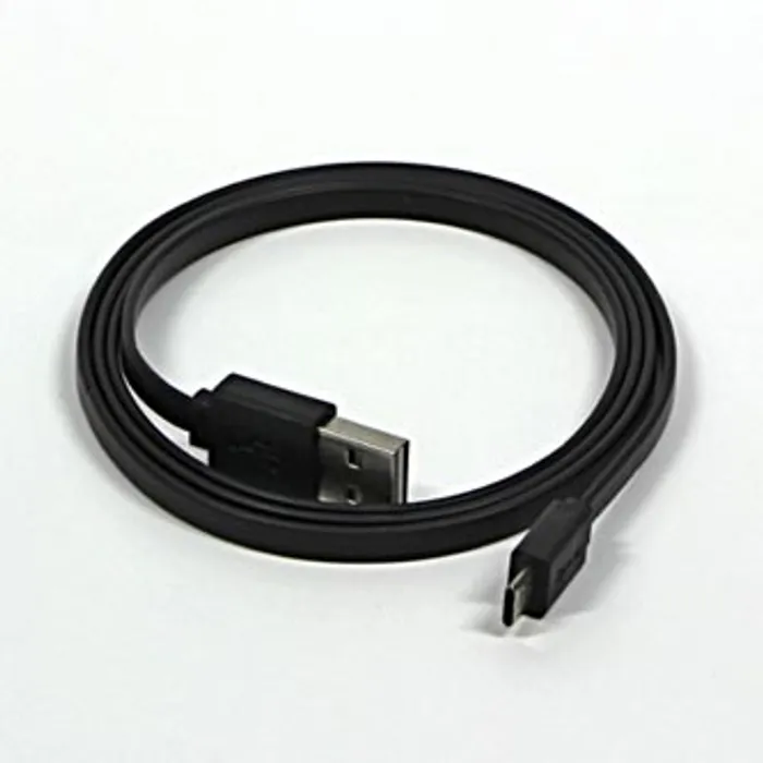 Główne zdjęcie produktu Kabel USB (2.0), USB A M reversible- USB micro M reversible, 1m, plochý, černý