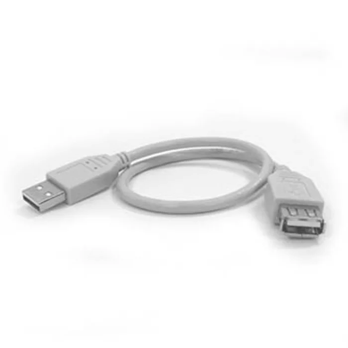 Główne zdjęcie produktu Kabel USB (2.0), USB A M- USB A F, 0.3m, černý/bílý, Logo