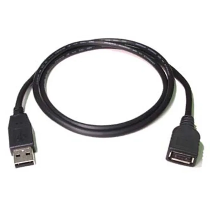 Główne zdjęcie produktu Kabel USB (2.0), USB A M- USB A F, 0.3m, černý/bílý