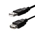 Przedłużacz USB (2.0), USB A M - USB A F, 3m, czarny, Logo Economy