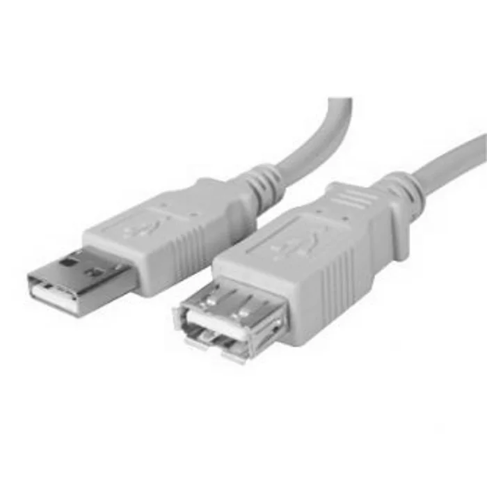 Główne zdjęcie produktu Kabel USB (2.0), USB A M- USB A F, 5m, šedý