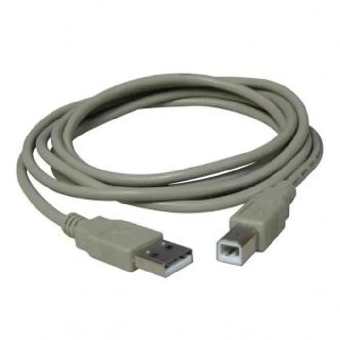 Główne zdjęcie produktu Kabel USB (2.0), USB A M- USB B M, 5m, šedý, Logo, blistr