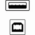 USB kabel (2.0), USB A M - USB B M, 5m, czarny, Logo, blistr