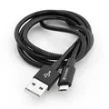 USB kabel (2.0), USB A M - microUSB M, 1m, reversible, czarny, Verbatim, box, 48863