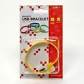 USB kabel (2.0), USB A M - microUSB M, 0.25m, żółty, Logo, blistr, na nadgarstek