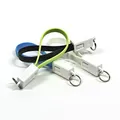 Następne zdjęcie produktu USB kabel (2.0), USB A M - microUSB M, 0.2m, czarny, breloczek na klucze