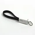 USB kabel (2.0), USB A M - microUSB M, 0.2m, czarny, Logo, blistr, breloczek na klucze