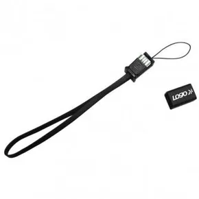 USB kabel (2.0), USB A M - microUSB M, 0.3m, czarny, Logo, smycz na telefon
