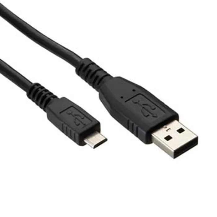 Główne zdjęcie produktu Kabel USB (2.0), USB A M- USB micro M, 0.6m, černý, Logo