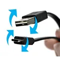 Następne zdjęcie produktu USB kabel (2.0), USB A M reversible - microUSB M reversible, 1m, reversible, czarny, Logo, blistr